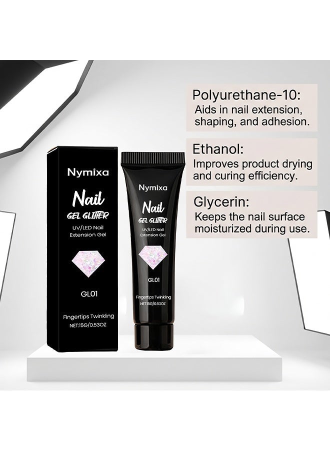 Nymixa Bright Flash Nail Extension Glue - Lightweight, Stable, Easy to Use and Portable - Ideal for Daily Home Nail Extension Glue - 15g - Image 4